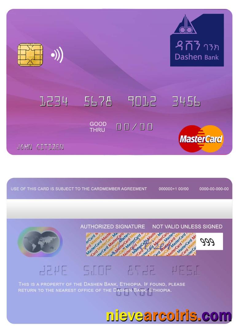Ethiopia Dashen Bank mastercard